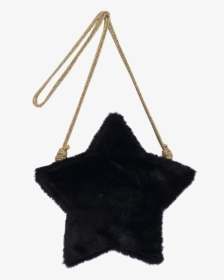 Black Faux Fur Girls Purse In The Shape Of A Star With - Shoulder Bag, HD Png Download, Transparent PNG