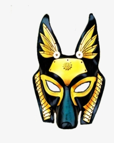#anubis #mask #egyptian - Egyptian Mask Jackal Head, HD Png Download, Transparent PNG