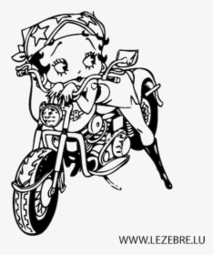 Coloring Book Girl Motorcycle, HD Png Download, Transparent PNG