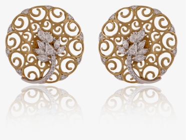 Trendy Floral Swirl Diamond Earring - Earrings, HD Png Download, Transparent PNG