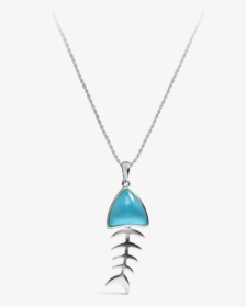 Bonefish Necklace With Pendant On Rope Chain - Locket, HD Png Download, Transparent PNG