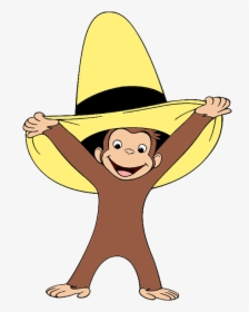 Curious George Clip Art Image - Curious George And The Yellow Hat, HD Png  Download , Transparent Png Image - PNGitem