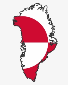 Greenland Flag Map Large Map - Greenland Flag And Country, HD Png Download, Transparent PNG