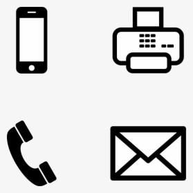 Phone Clipart Icon Vector - Email Icon For Signature, HD Png Download, Transparent PNG