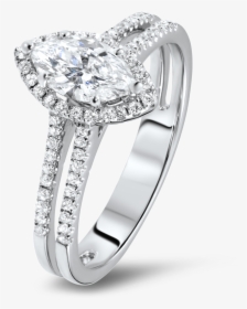 Diamond Ring In 18k White Gold - Pre-engagement Ring, HD Png Download, Transparent PNG