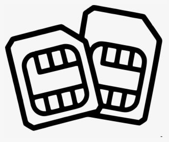Dual Sim Card Icon Png, Transparent Png, Transparent PNG