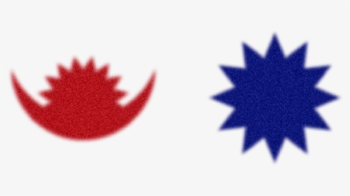 Nepal S Flag Moon And Sun Png - Nepal Flag Sun And Moon, Transparent Png, Transparent PNG