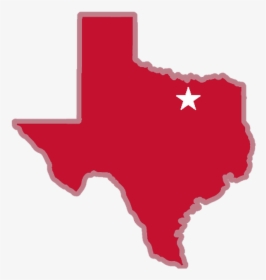 Image Of Texas With Star On Arlington - Houston Texas Map Clip Art, HD Png Download, Transparent PNG