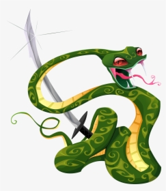 Clip Art,smooth Reptile - Cartoon Mean Snake, HD Png Download, Transparent PNG