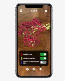 Augmented Reality Model Of Crispr-cas9 Shown On A Cell - Smartphone, HD Png Download, Transparent PNG