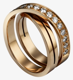 Gold Ring With White Diamonds Png Clipart - Etincelle De Cartier Ring, Transparent Png, Transparent PNG