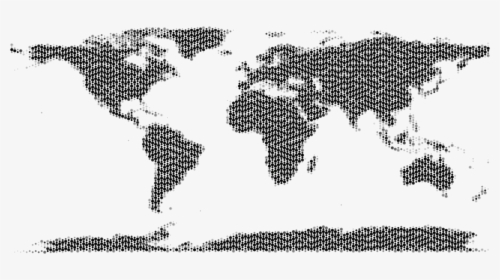 World Map Bubbles Clip Arts - Globe Map Black White, HD Png Download, Transparent PNG