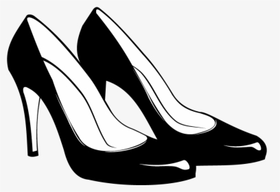 Shoe High-heeled Footwear Stiletto Heel Clip Art - High Heels Clipart Black And White, HD Png Download, Transparent PNG