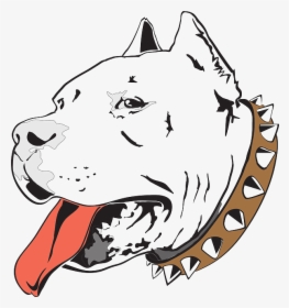 Head Dog Bull Pet - Desenho Pit Bull, HD Png Download, Transparent PNG