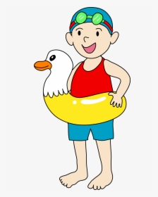 Kids Panda Free Images - Going To Swim Clipart, HD Png Download, Transparent PNG