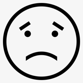 Clipart - Sad Face Emoji Clipart Black And White, HD Png Download, Transparent PNG