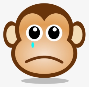 Sad Monkey Face Cartoon, HD Png Download, Transparent PNG