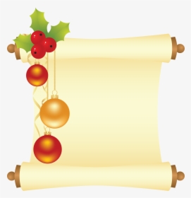 Transparent Scroll Clipart - Christmas Scroll Clipart, HD Png Download, Transparent PNG