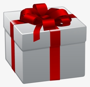 White Gift Box With Red Bow Png - Gift Clipart Transparent, Png Download, Transparent PNG