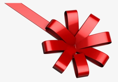 Red Bow Ribbon Png Background Image - Gift Wrapping, Transparent Png, Transparent PNG