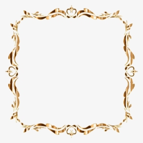 Clipart Leandrosciolas Vintage Derivative - Gold Scroll Design Border, HD Png Download, Transparent PNG
