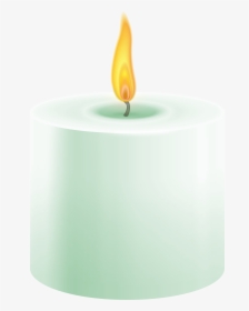 Green Pillar Candle Png Clip Art - Flame, Transparent Png, Transparent PNG