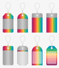 Price Tags, Ribbon, Colorful, Rainbow, Design - Rainbow Price Tag, HD Png Download, Transparent PNG
