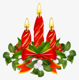 Christmas Candles Clipart - Christmas Candle Clipart Png, Transparent Png, Transparent PNG