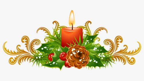 Transparent Advent Clip Art - Christmas Candle Clip Art, HD Png Download, Transparent PNG