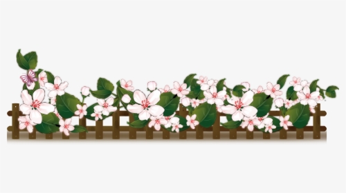 Clip Art Flower Fence - Flowers Fence Png, Transparent Png, Transparent PNG