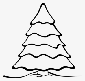 Christmas Tree Black And White Clipart, HD Png Download, Transparent PNG