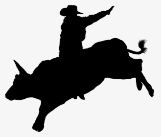 Bullrider Silhouette - Bull Riding Rodeo Silhouette, HD Png Download, Transparent PNG