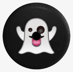 Jeep Wrangler Jl Backup Camera Day Ghost Text Emoji - Ghost Emoji Black Background, HD Png Download, Transparent PNG