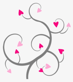 Swirl Hearts Clip Art - Hearts Swirl Clipart, HD Png Download, Transparent PNG