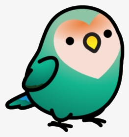 #cute #kawaii #beak #bird #birds #green #tropical #nature - Kawaii Cute Bird Cartoon, HD Png Download, Transparent PNG