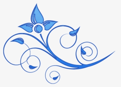 Blue Flower Swirl Design, HD Png Download, Transparent PNG