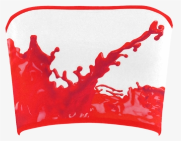 Glossy Red Paint Splash Bandeau Top - Portable Network Graphics, HD Png Download, Transparent PNG