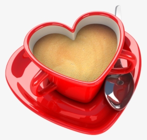 Red Coffee Cup With Heart Png Clip-art - Good Morning Too My Friend, Transparent Png, Transparent PNG