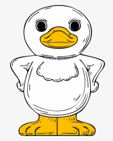 Standing Duck Clip Art Black And White, HD Png Download, Transparent PNG