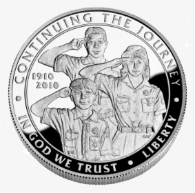 Boy Scouts Of America Silver Dollar Centennial Commemorative - Boy Scouts Of America, HD Png Download, Transparent PNG