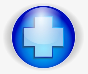 Cross, Blue, Button, Shiny, Plus, Add - Green Cross, HD Png Download, Transparent PNG