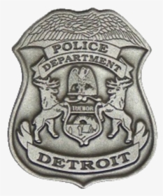 Photo Via Wikipedia - Detroit Police Officer Badge, HD Png Download, Transparent PNG