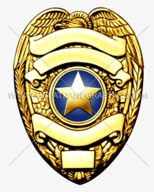 Gold Clipart Police Badge - Gold Police Badge Clipart, HD Png Download, Transparent PNG