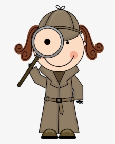Detective Clipart Free - Detective Magnifying Glass Clip Art, HD Png Download, Transparent PNG