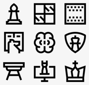 Chess - Black And White Icons, HD Png Download, Transparent PNG