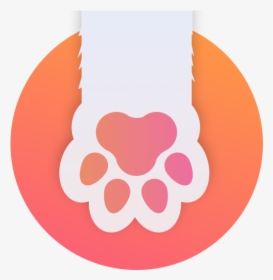 High Five Webgradients Orange Cat Paw Sketch Self Branded - Circle, HD Png Download, Transparent PNG