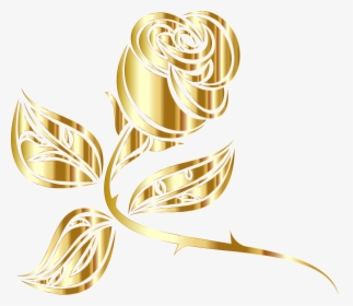 Clipart Rose Thorn - Gold Roses Clip Art, HD Png Download, Transparent PNG