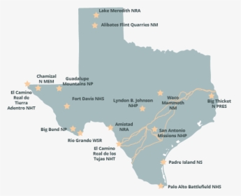 National Parks In Texas Map - Lake Meredith Texas Map, HD Png Download, Transparent PNG
