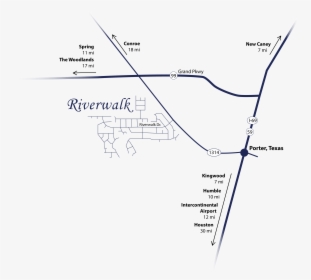 Riverwalk Poa Map - Riverwalk Map Porter Texas, HD Png Download, Transparent PNG