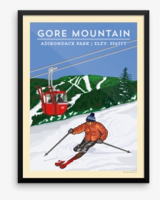 Mountain Ski Vintage Poster, HD Png Download, Transparent PNG